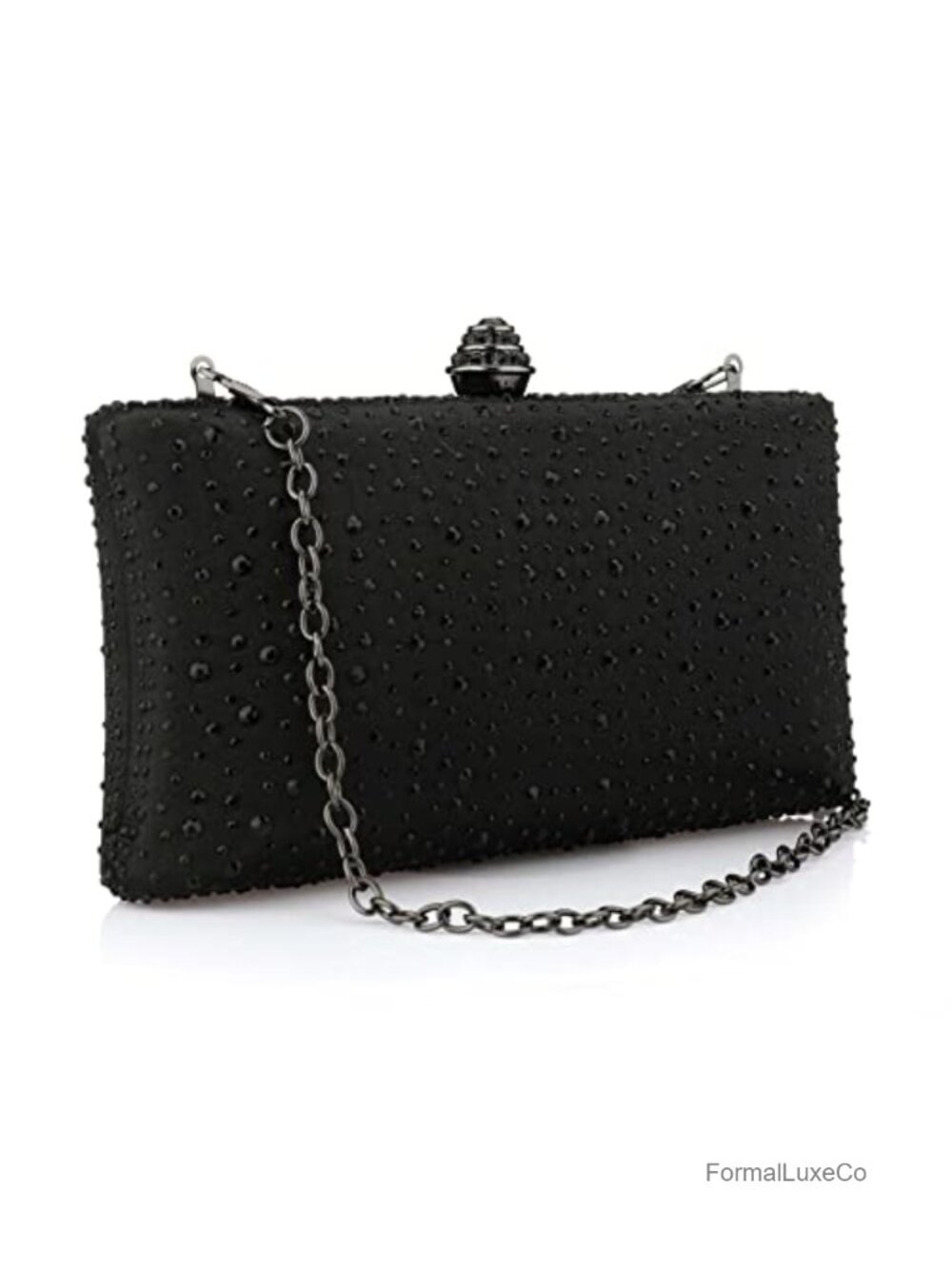 Women Rhinestone Evening Bag Clutch Purse with Chain
